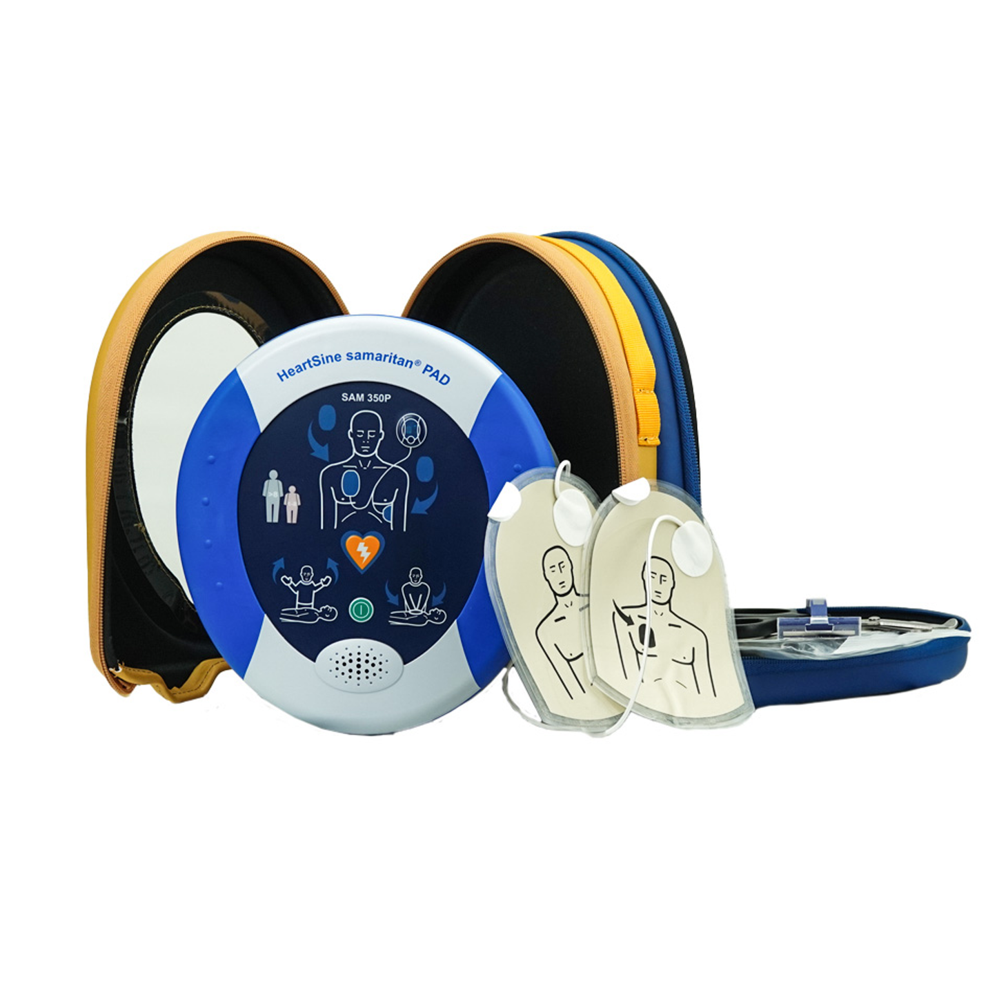 HeartSine SAM 350P Defibrillator/AED + Reanimationshilfe LifePad® + Beatmungsmaske